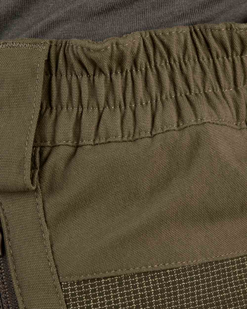 Pine Green Coloured Seeland Outdoor Membrane Trousers on White background 