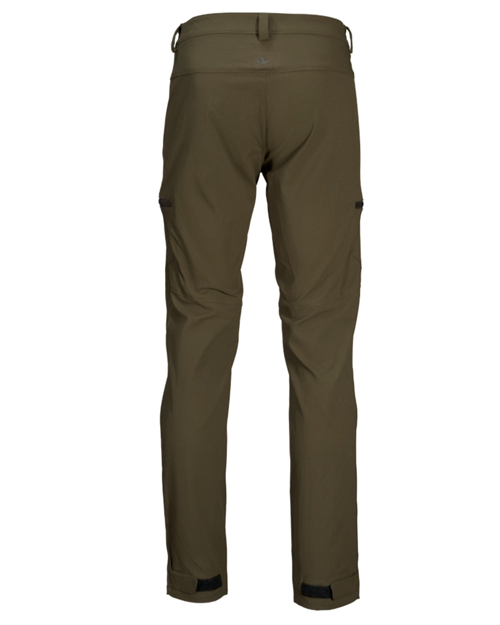 Pine Green Coloured Seeland Outdoor Stretch Trousers on White background 