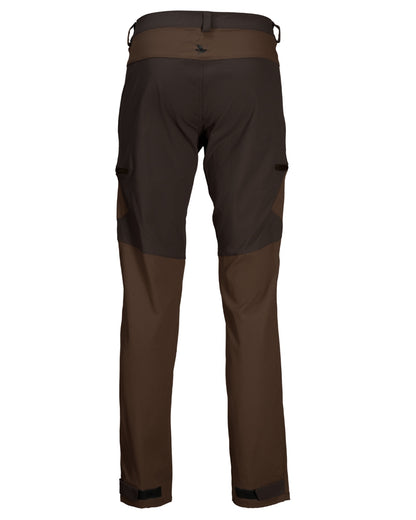 Pinecone Dark Brown Coloured Seeland Outdoor Stretch Trousers on White background 