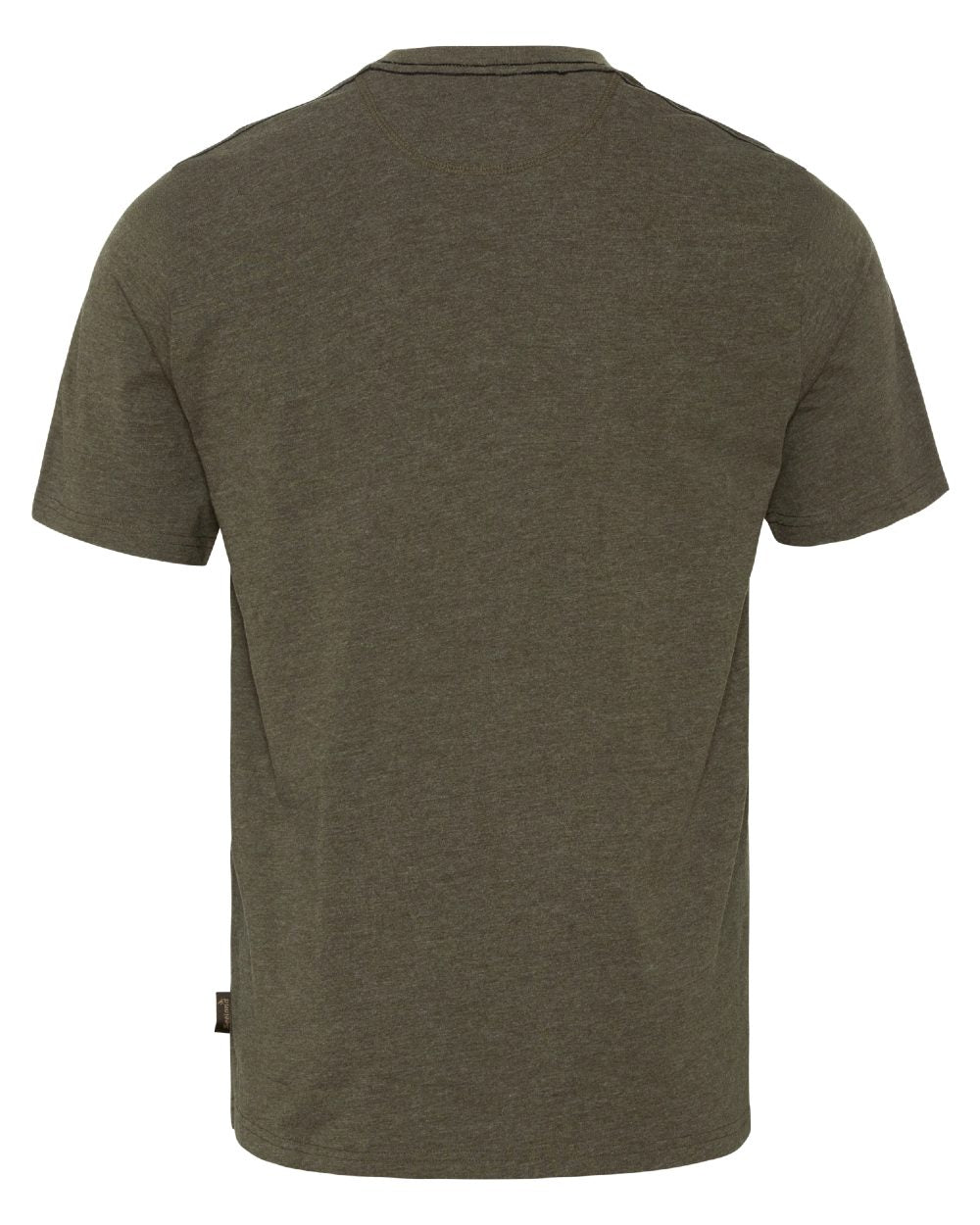 Pine Green Melange Coloured Seeland Outdoor T-Shirts on White background 