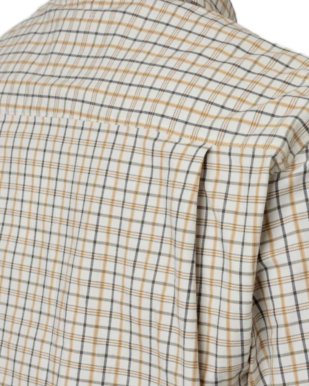 Classic Blue Classic Brown Check Coloured Seeland Oxford Shooting Shirt on white background 