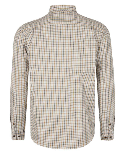 Classic Blue Classic Brown Check Coloured Seeland Oxford Shooting Shirt on white background 