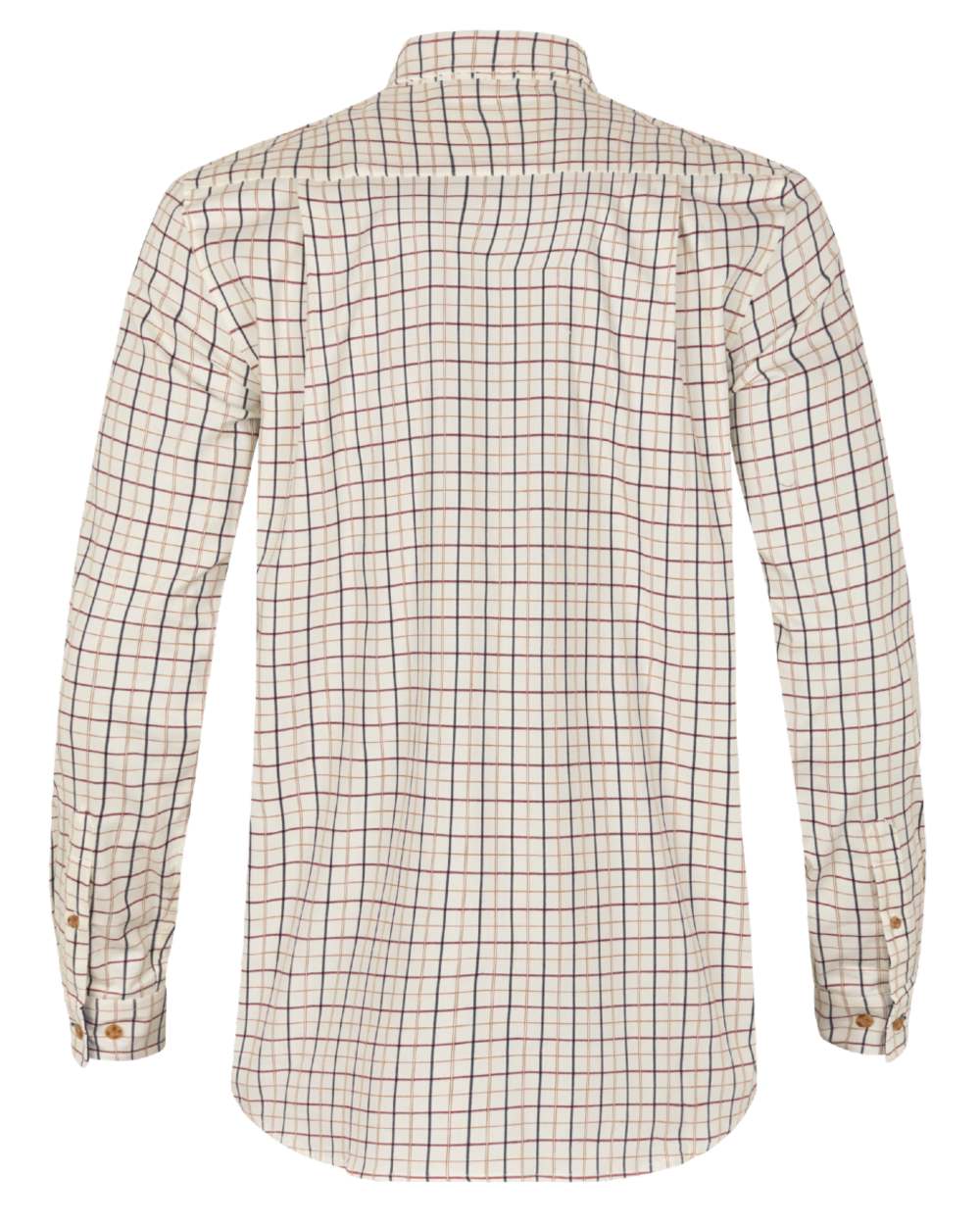 Classic Blue Merlot Check Coloured Seeland Oxford Shooting Shirt on white background 