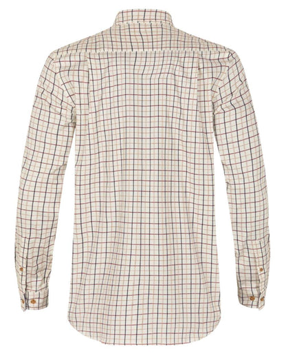 Classic Blue Merlot Check Coloured Seeland Oxford Shooting Shirt on white background 