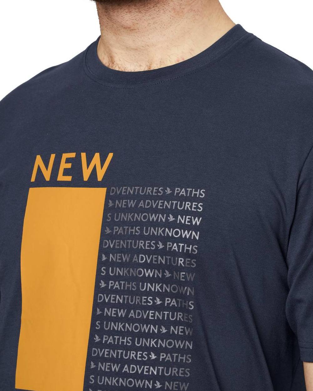 Dark Navy Coloured Seeland Path T-Shirt on white background 