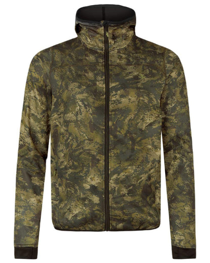 InVis Green Coloured Seeland Power Camo Fleece Jacket on white background 
