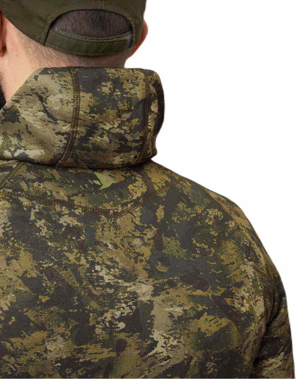 InVis Green Coloured Seeland Power Camo Fleece Jacket on white background 