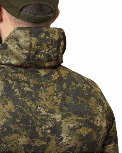 InVis Green Coloured Seeland Power Camo Fleece Jacket on white background 