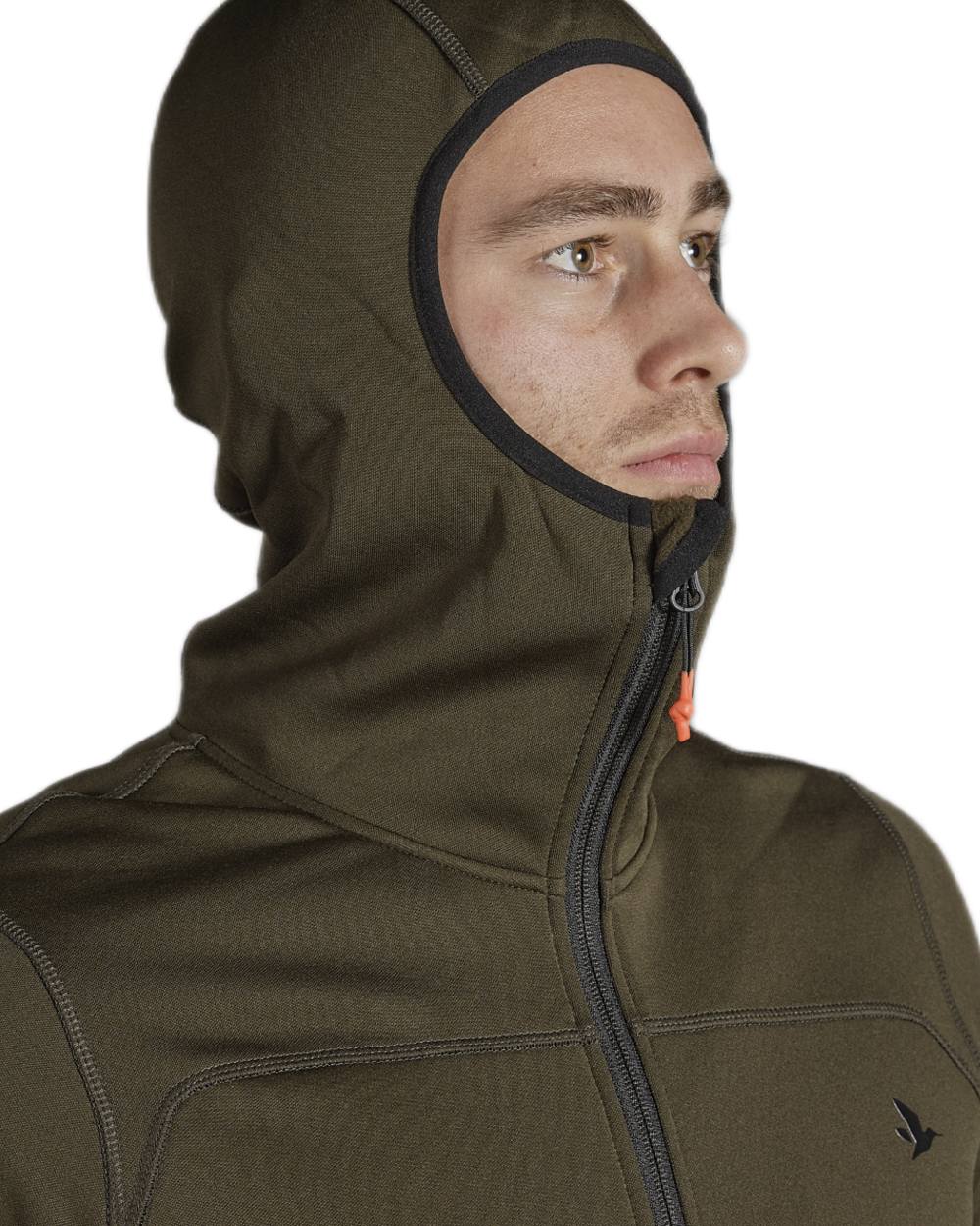 Pine Green coloured Seeland Power Fleece on white background 