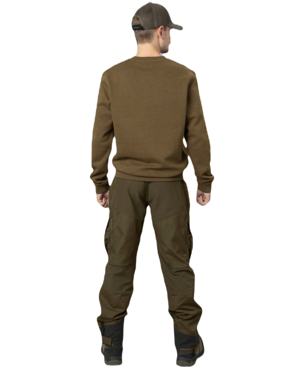Dark Olive Melange Coloured Seeland Pulse Sweatshirt on white background 
