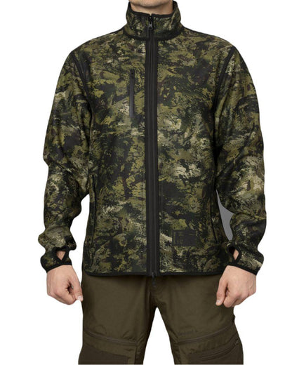 Light Pine InVis Green Coloured Seeland Rogue Reversible Fleece Jacket on white background 