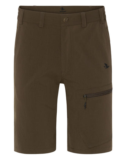 Pine Green Coloured Seeland Rowan Stretch Shorts on White background 