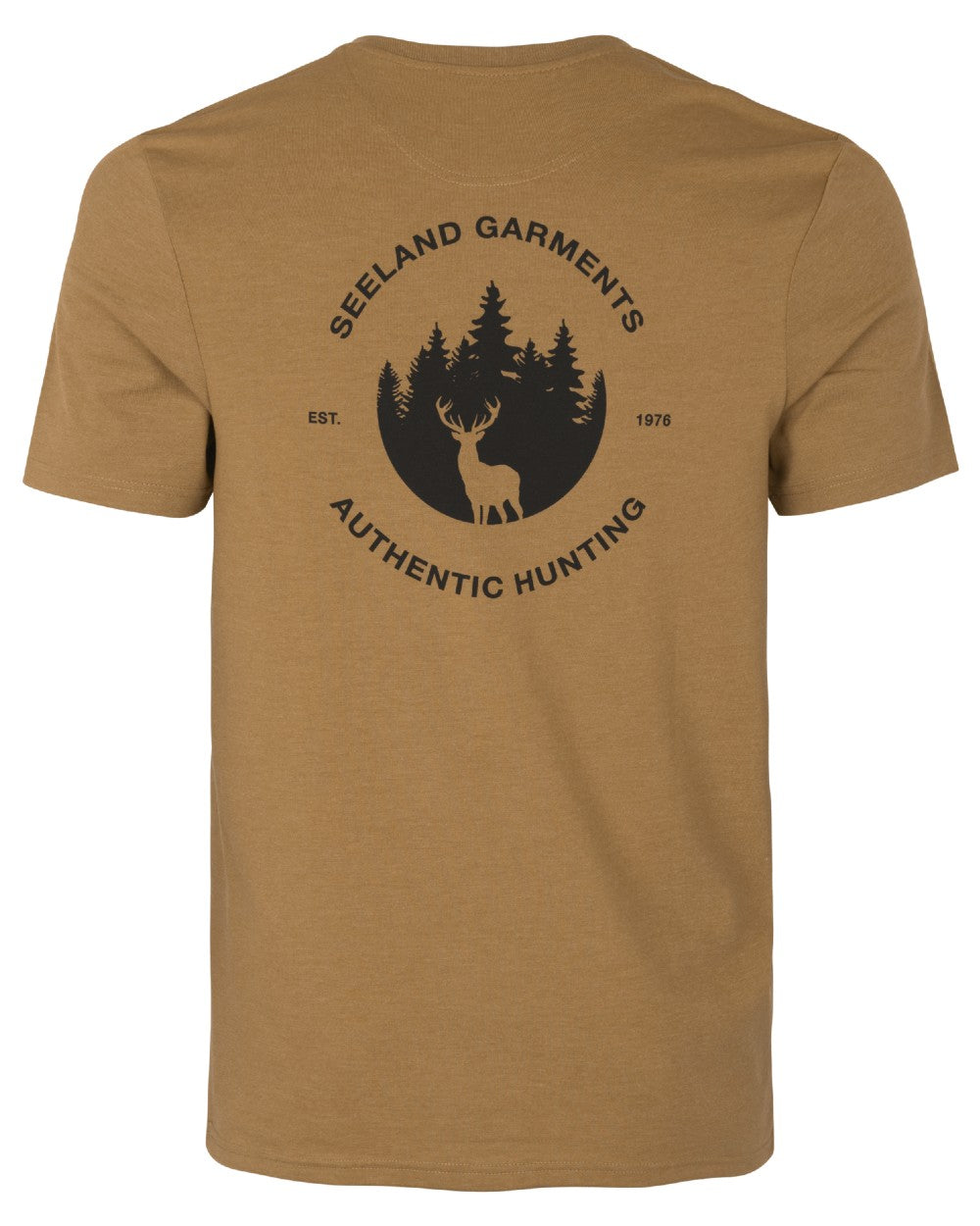 Antique Bronze Melange Coloured Seeland Saker T-Shirt on white background 