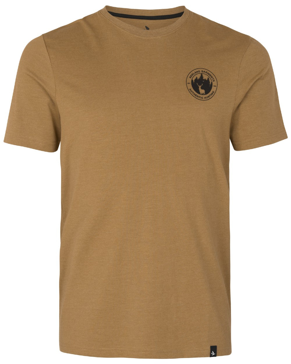 Antique Bronze Melange Coloured Seeland Saker T-Shirt on white background 