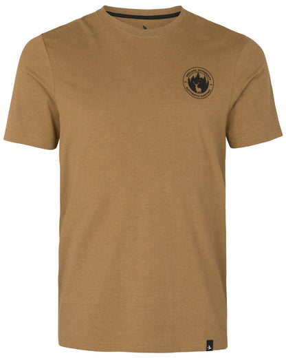Antique Bronze Melange Coloured Seeland Saker T-Shirt on white background 