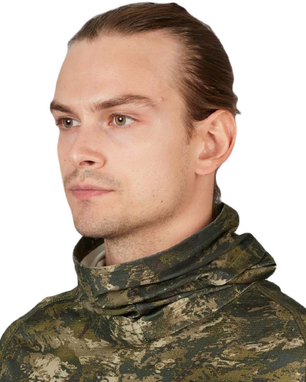 InVis Green Coloured Seeland Scent Control Camo Balaclava on white background 