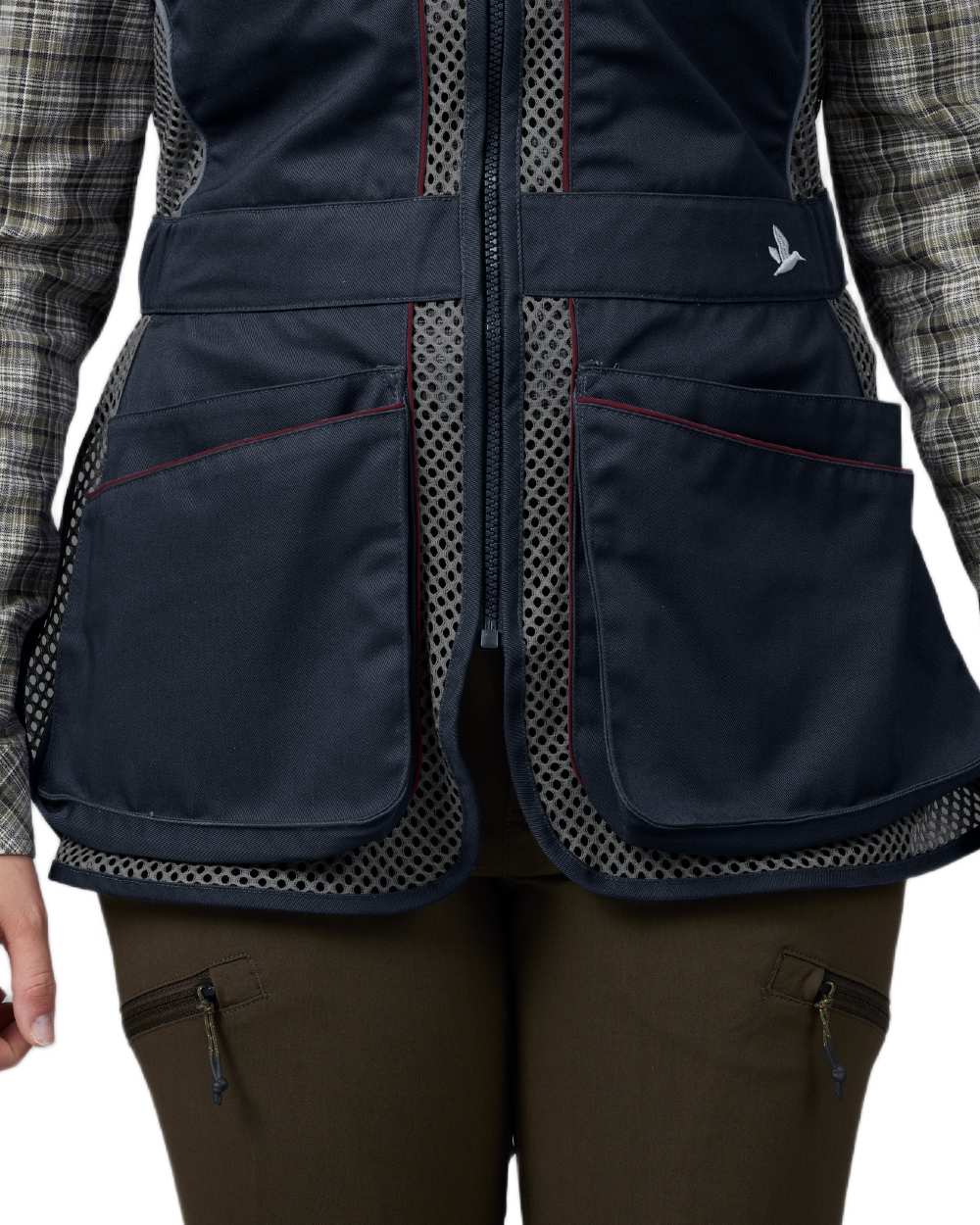 Classic Blue Coloured Seeland Skeet II Lady Waistcoat on White background 