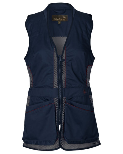Classic Blue Coloured Seeland Skeet II Lady Waistcoat on White background 