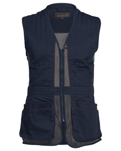 Classic Blue coloured Seeland Skeet II Waistcoat on white background 