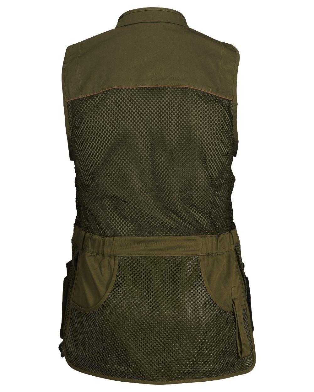 Duffel Green coloured Seeland Skeet II Waistcoat on white background 