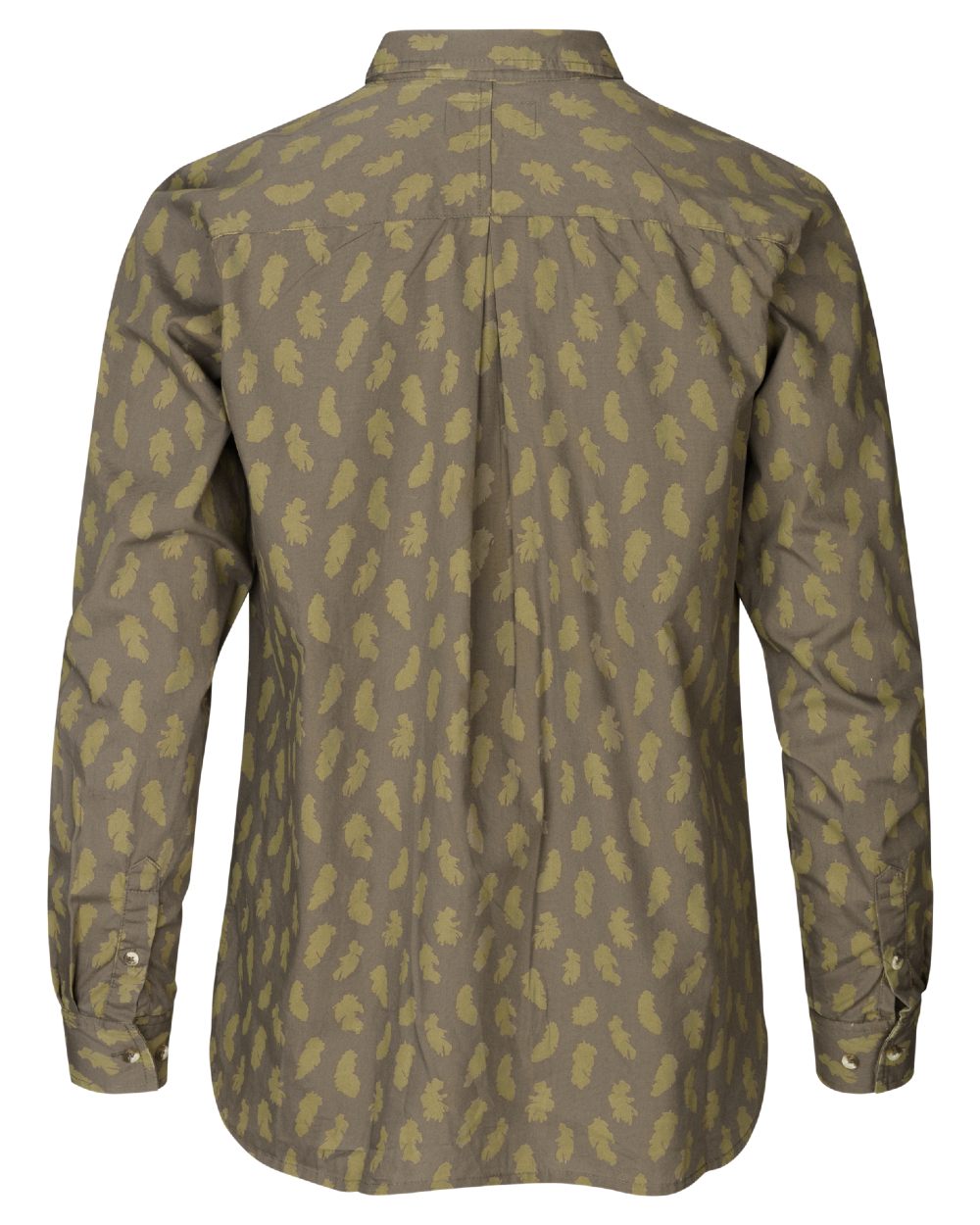 Olive Feather Coloured Seeland Skeet Lady Shirt on White background 