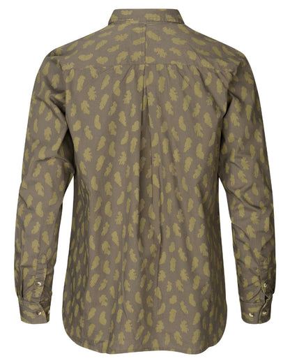 Olive Feather Coloured Seeland Skeet Lady Shirt on White background 