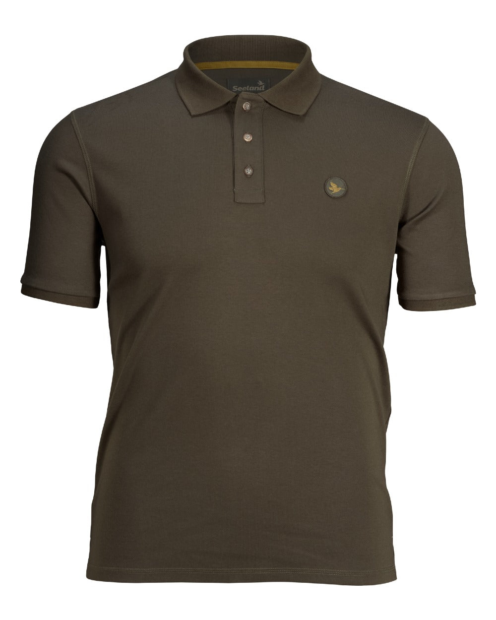 Green Coloured Seeland Skeet Polo Shirt on White background 