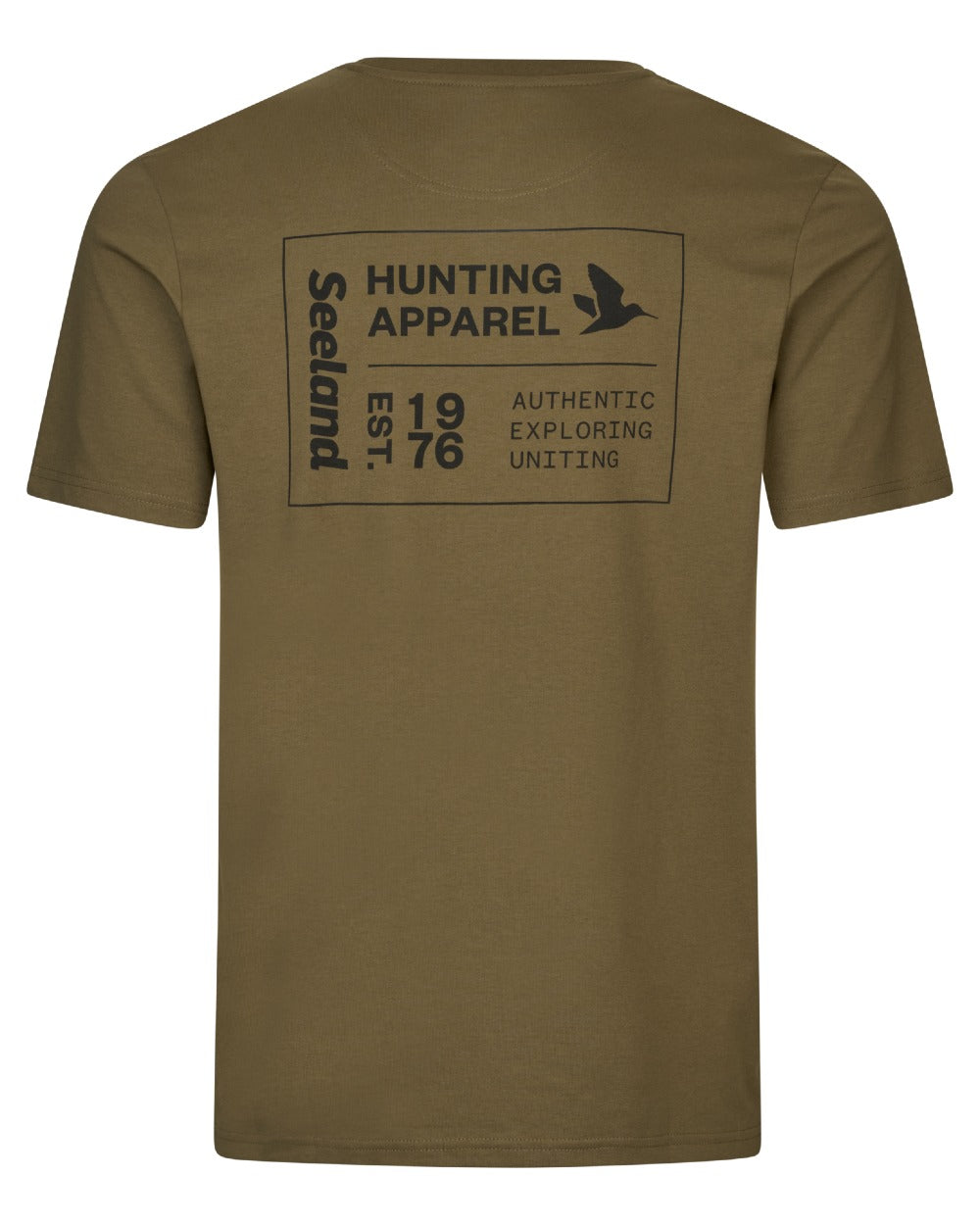 Military Olive Coloured Seeland Striker T-Shirt on white background 
