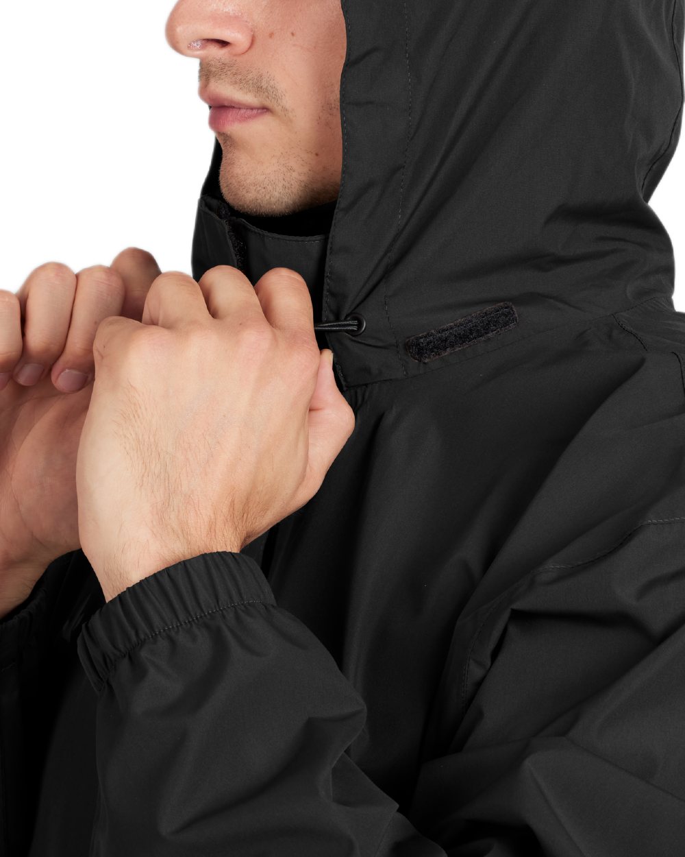 Black Coloured Seeland Taxus Rain Set on White background 