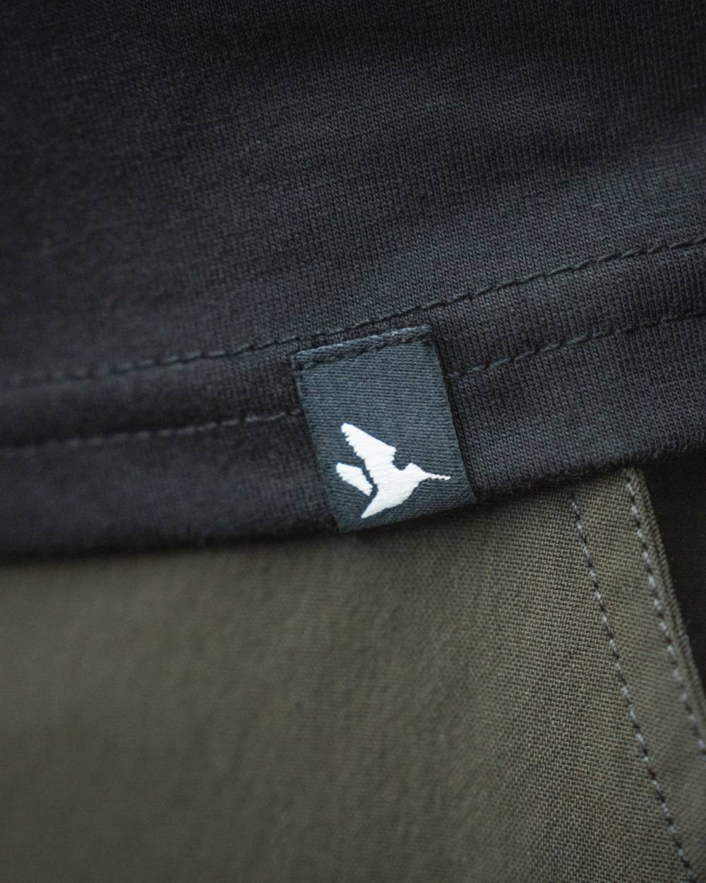 Black coloured Seeland Territory T-Shirt on white background 