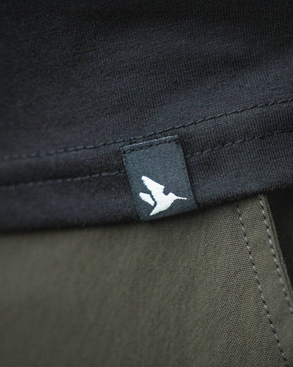 Black coloured Seeland Territory T-Shirt on white background 