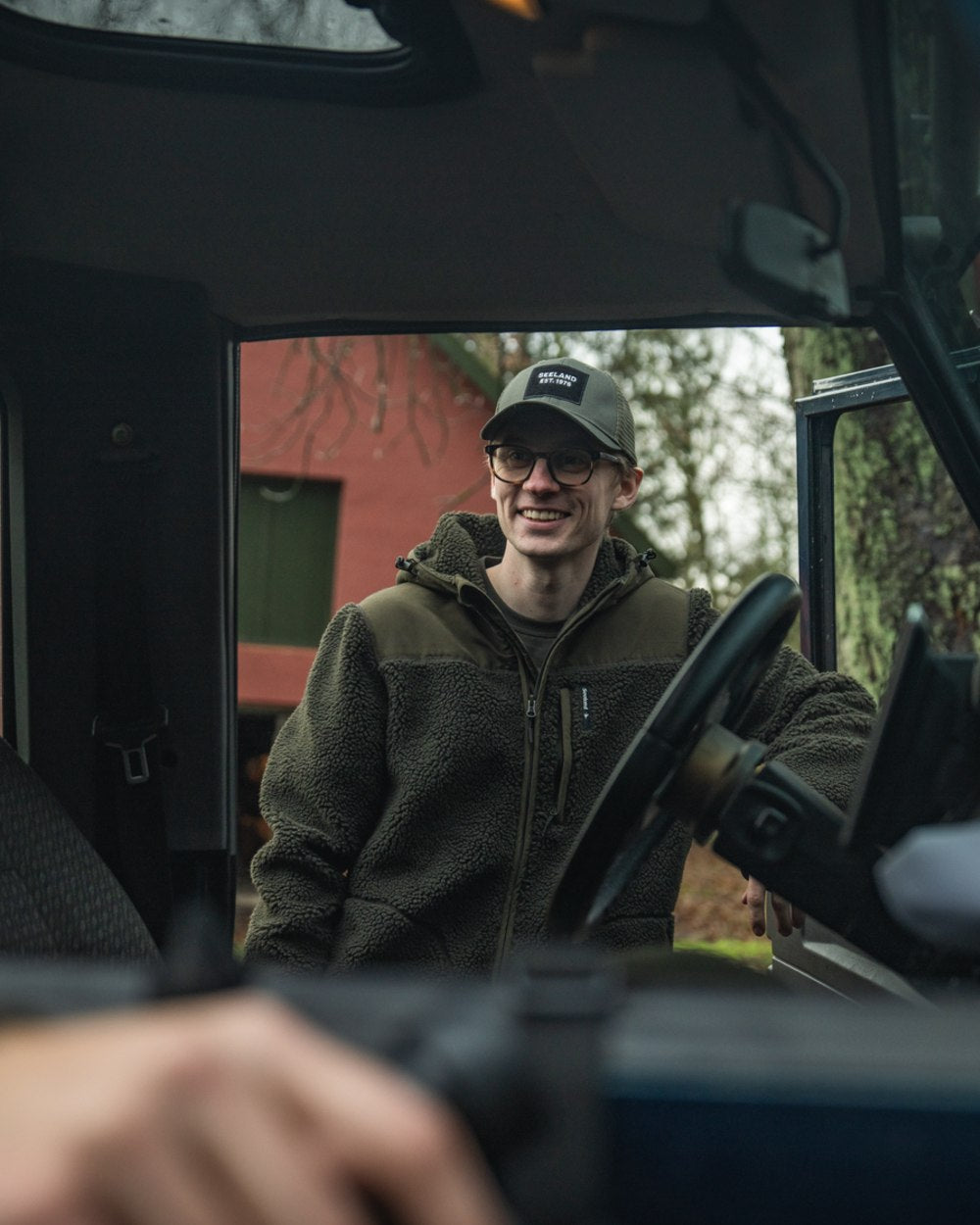 Grizzly Brown Coloured Seeland Thaw Fleece Jacket on outdoor background 