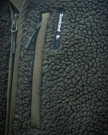 Grizzly Brown Coloured Seeland Thaw Fleece Jacket on outdoor background 