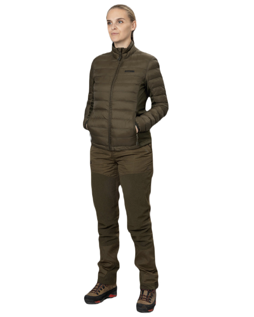Pine Green Coloured Seeland Therma Jacket on white background 