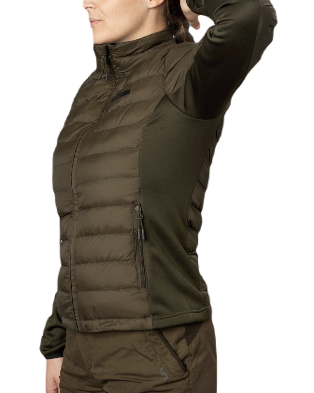 Pine Green Coloured Seeland Therma Jacket on white background 