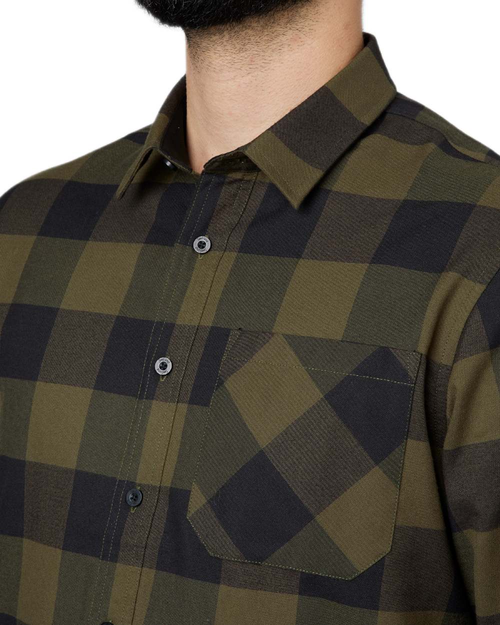 Green Check Coloured Seeland Toronto Shirt on White background 