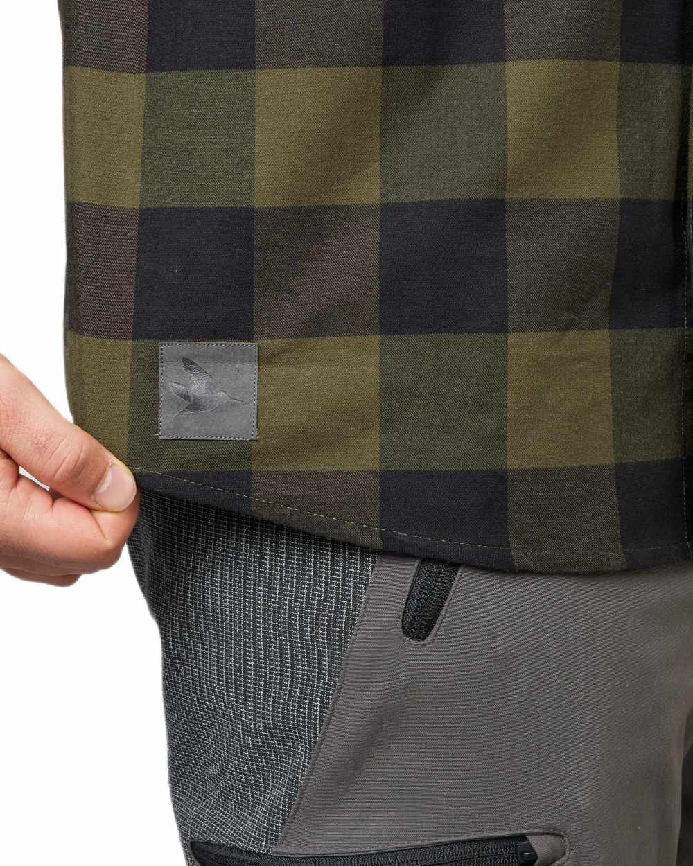 Green Check Coloured Seeland Toronto Shirt on White background 