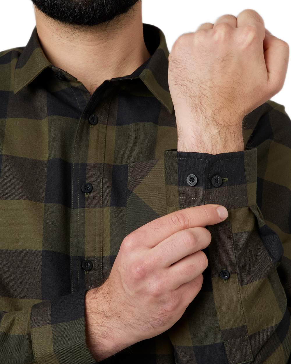 Green Check Coloured Seeland Toronto Shirt on White background 