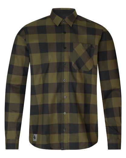 Green Check Coloured Seeland Toronto Shirt on White background 