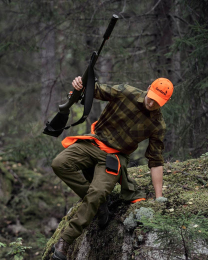 Green Check Coloured Seeland Toronto Shirt on outdoor background 