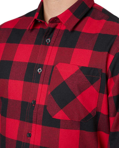 Red Check Coloured Seeland Toronto Shirt on White background 