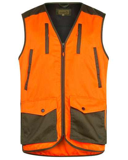Hi-Vis Orange Coloured Seeland Travo Waistcoat on white background 