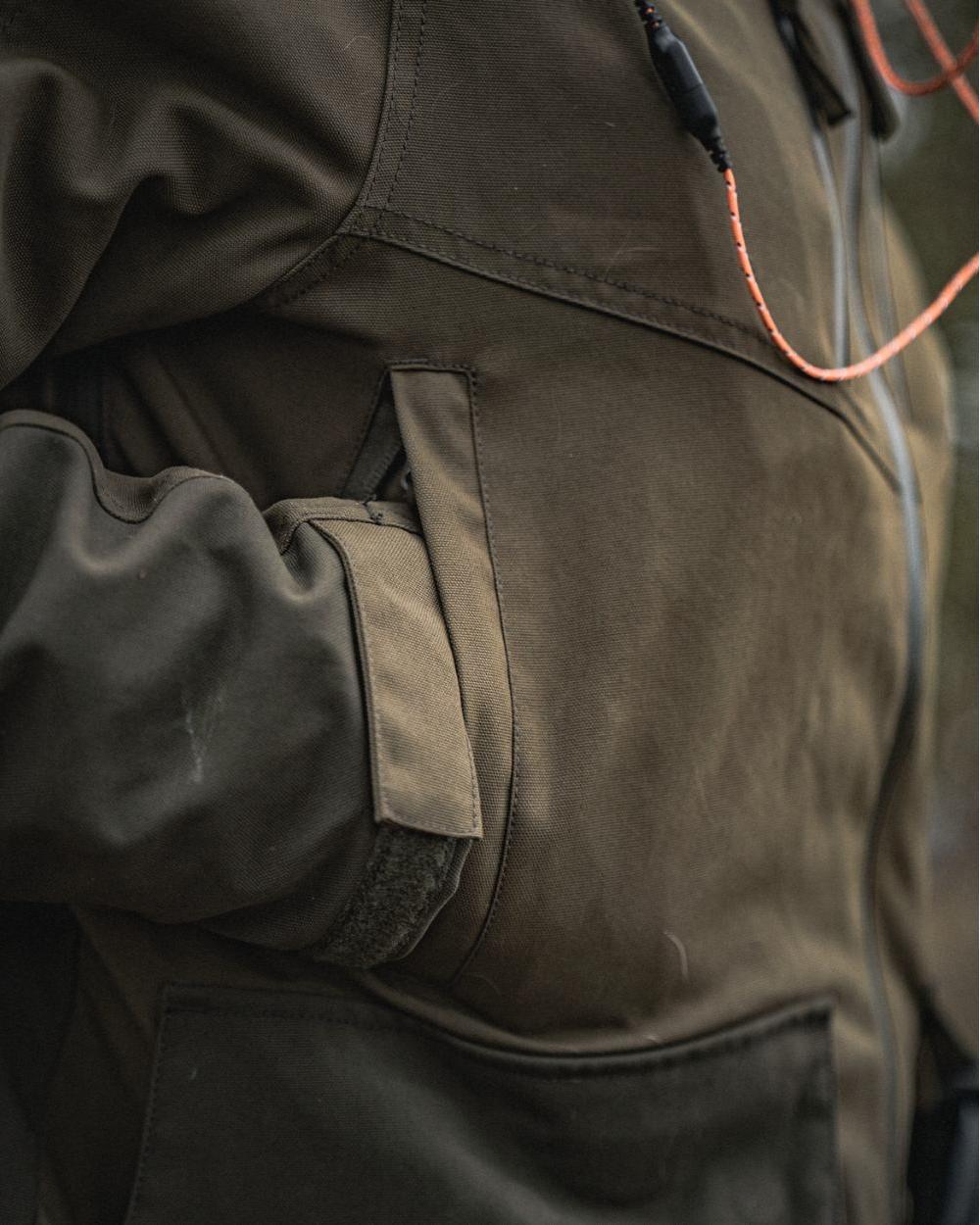 Light Pine Coloured Seeland Trax Jacket on outdoor background 