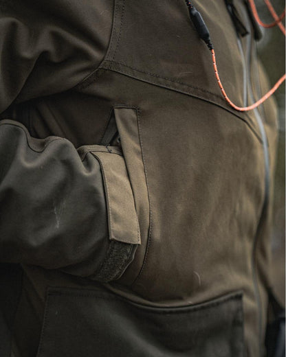 Light Pine Coloured Seeland Trax Jacket on outdoor background 