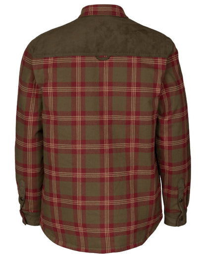 Red Check Coloured Seeland Vancouver Shirt on white background 