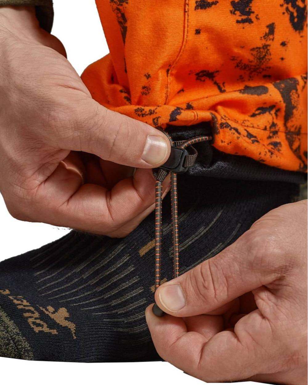 InVis Green InVis Orange Blaze Coloured Seeland Vantage Trousers on white background 