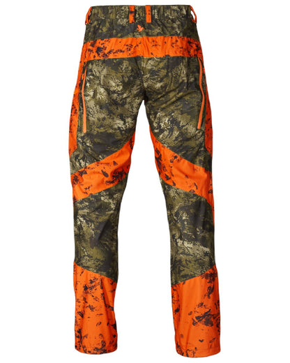 InVis Green InVis Orange Blaze Coloured Seeland Vantage Trousers on white background 