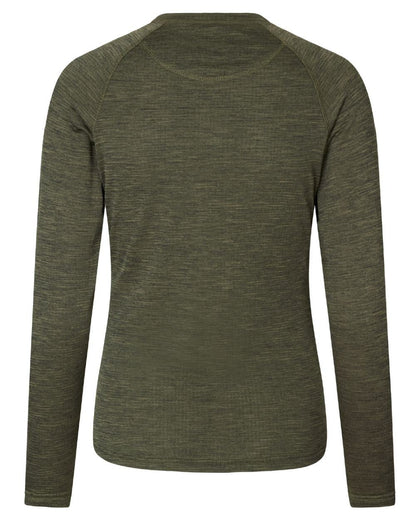 Pine Green Coloured Seeland Womens Active Long Sleeve T-Shirt on white background 