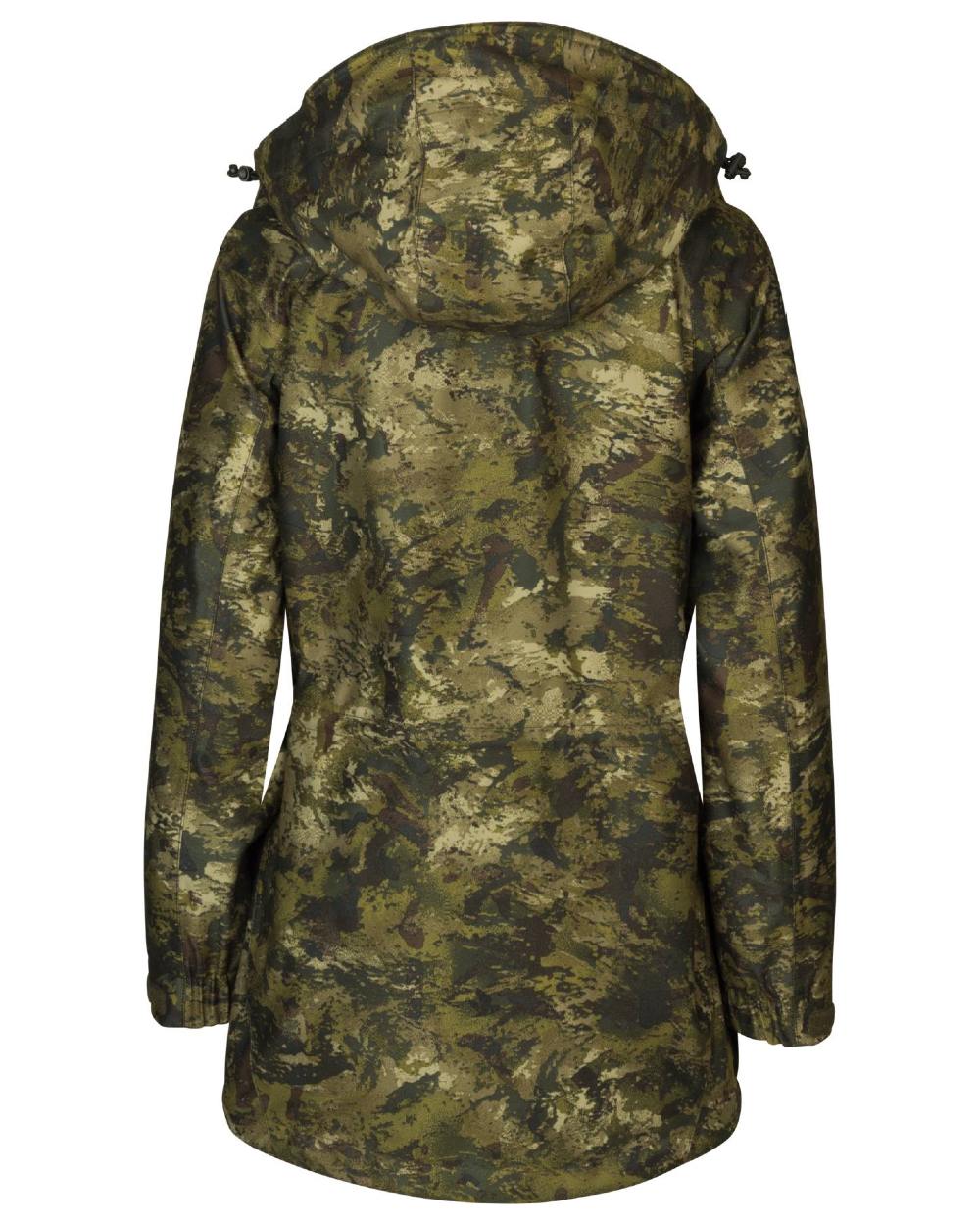 InVis MPC Green Coloured Seeland Womens Avail Camo Jacket on white background 