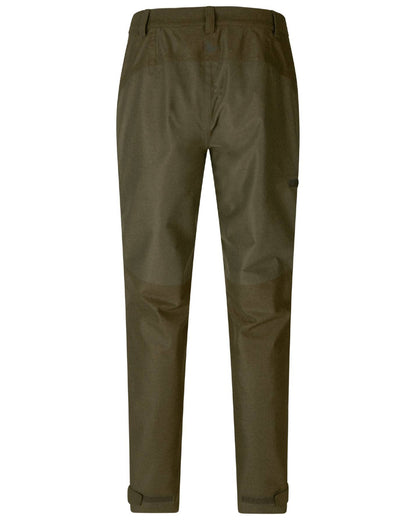 Pine Green Melange Coloured Seeland Womens Avail Trousers on white background 
